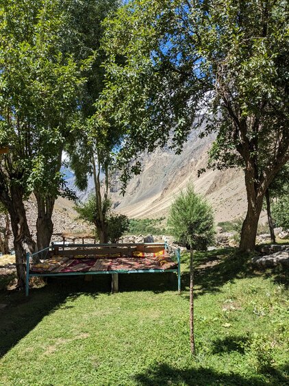 garten unserer unterkunft